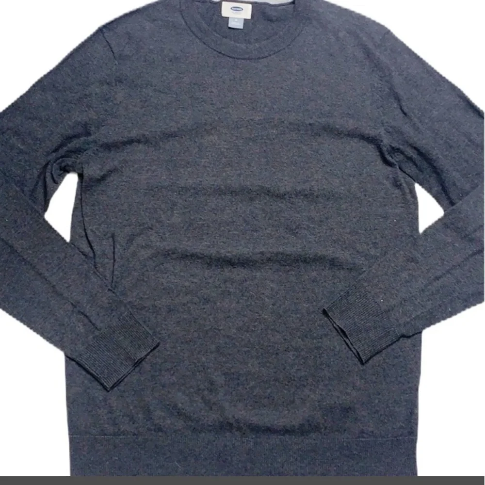 NEW Old Navy Charcoal Gray Cotton Blend Crew Neck Pullover Sweater Sz L